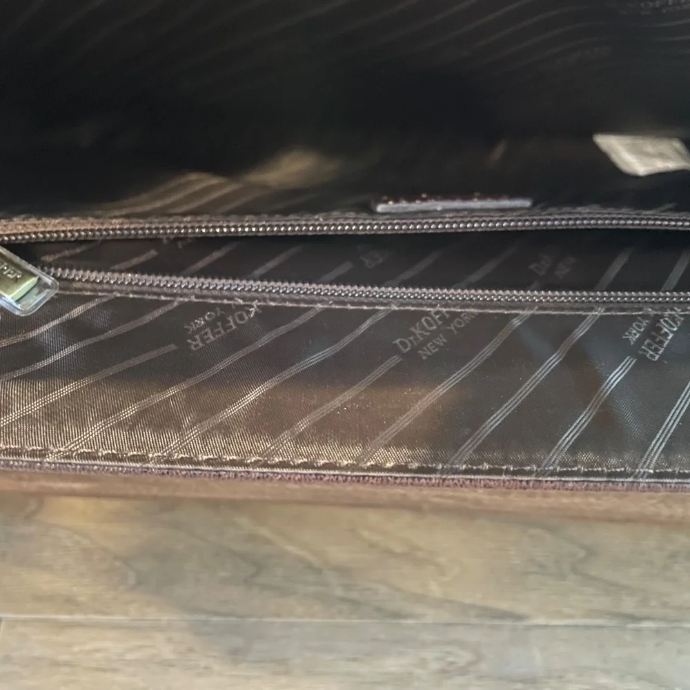 New with Tags Dr Koffer Leather Briefcase
